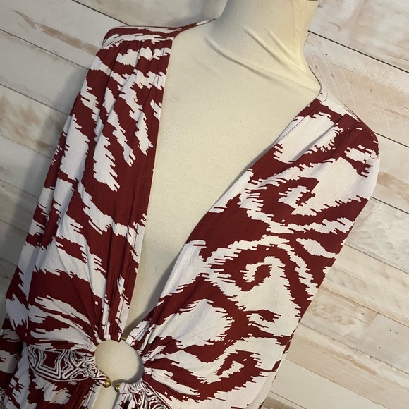 NWT Anthropologie size M/L printed front-ring kaftan - Picture 6 of 13